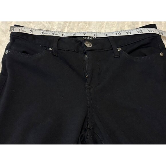 Womens Nine West Jeans Black Low-Rise Skinny Leg Fit Rayon Blend Size 27/4R READ - Picture 3 of 15